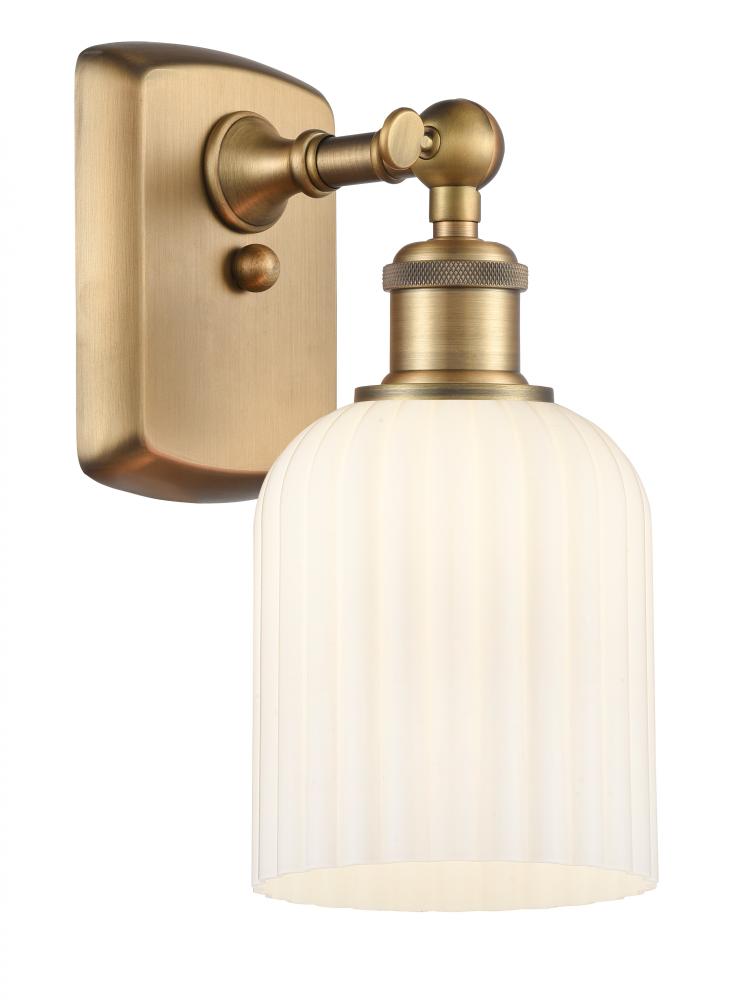 Bridal Veil - 1 Light - 5 inch - Brushed Brass - Sconce