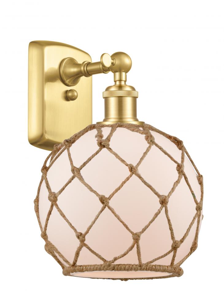 Farmhouse Rope - 1 Light - 8 inch - Satin Gold - Sconce