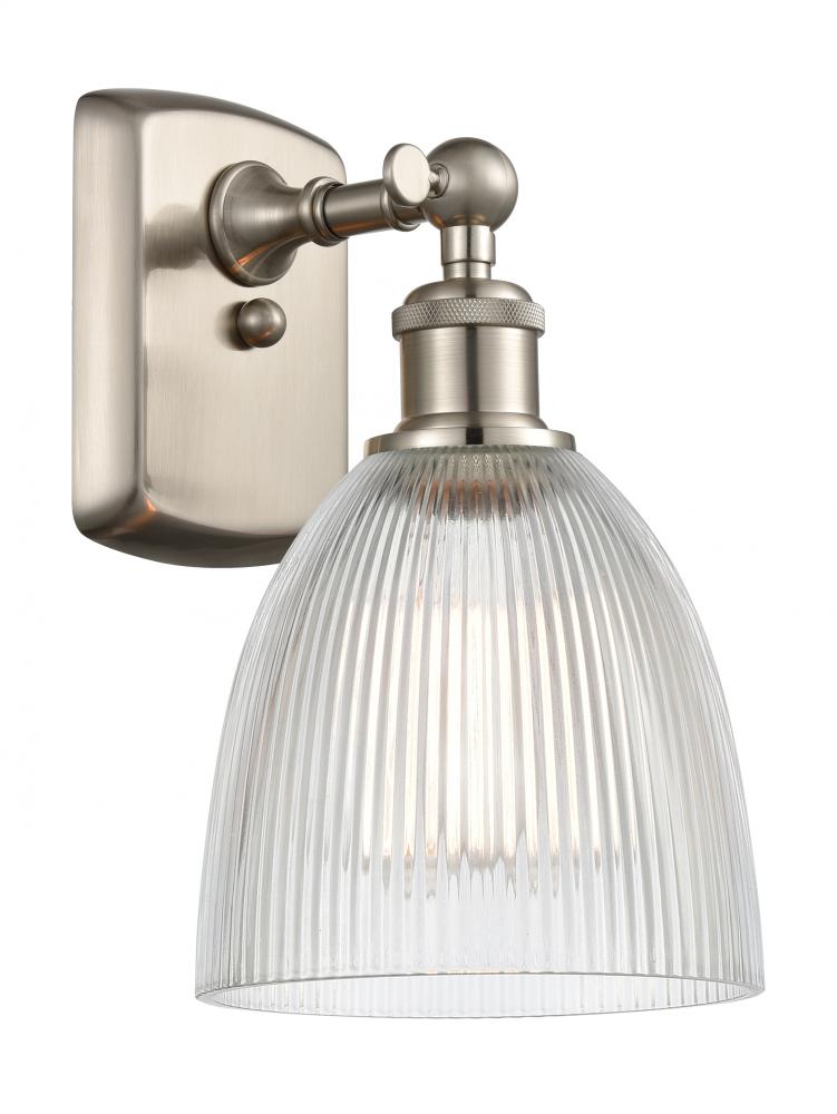 Castile - 1 Light - 6 inch - Brushed Satin Nickel - Sconce