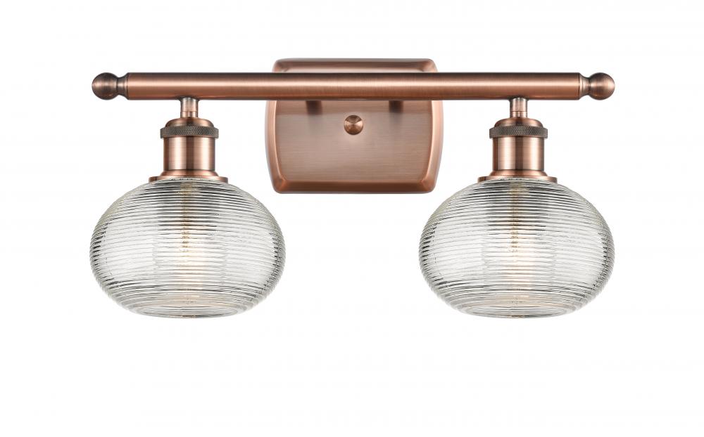 Ithaca - 2 Light - 16 inch - Antique Copper - Bath Vanity Light