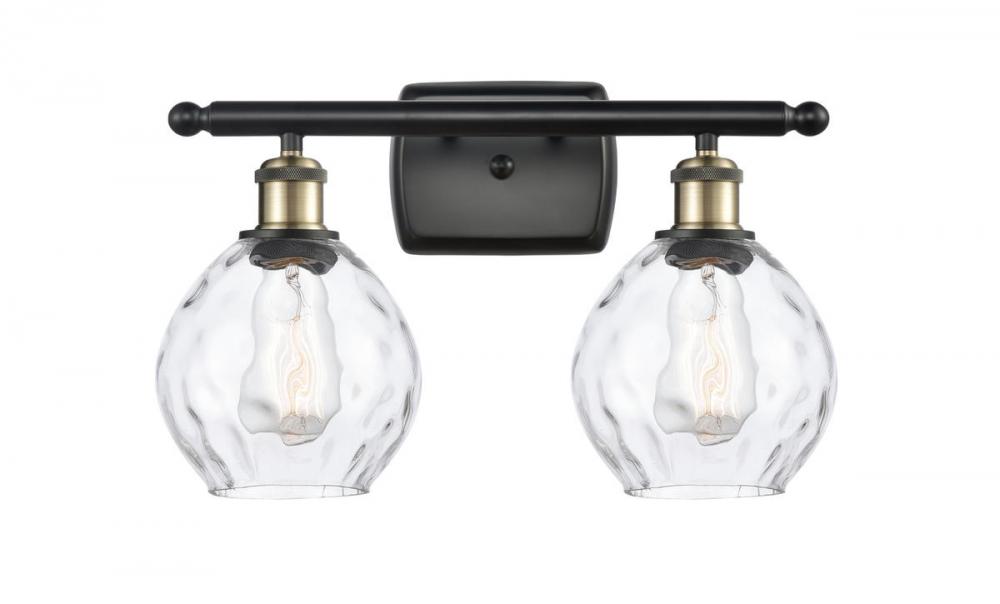 Waverly - 2 Light - 16 inch - Black Antique Brass - Bath Vanity Light