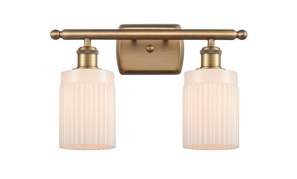 Hadley - 2 Light - 15 inch - Brushed Brass - Bath Vanity Light