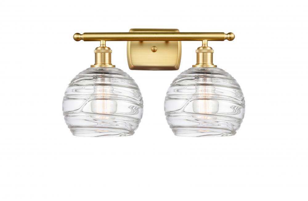 Athens Deco Swirl - 2 Light - 18 inch - Satin Gold - Bath Vanity Light