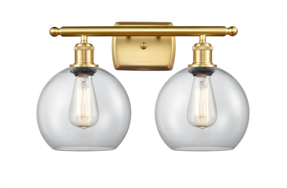 Athens - 2 Light - 18 inch - Satin Gold - Bath Vanity Light