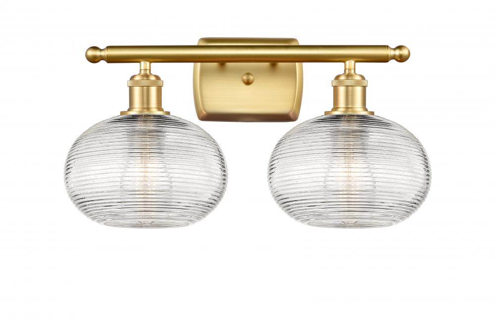 Ithaca - 2 Light - 18 inch - Satin Gold - Bath Vanity Light