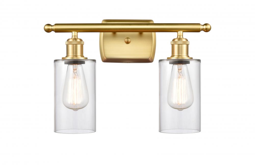 Clymer - 2 Light - 14 inch - Satin Gold - Bath Vanity Light