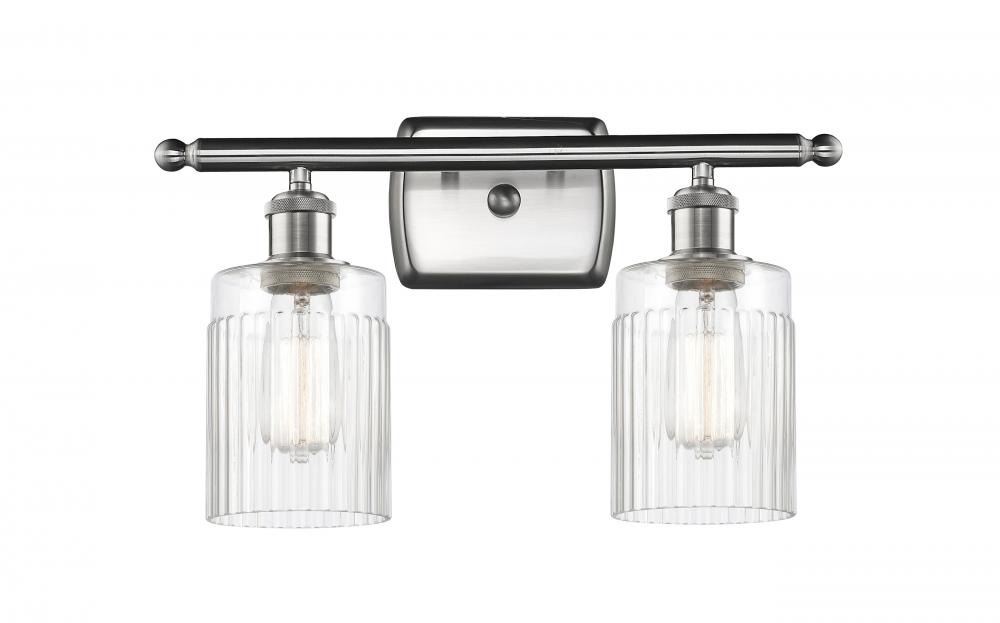 Hadley - 2 Light - 15 inch - Brushed Satin Nickel - Bath Vanity Light