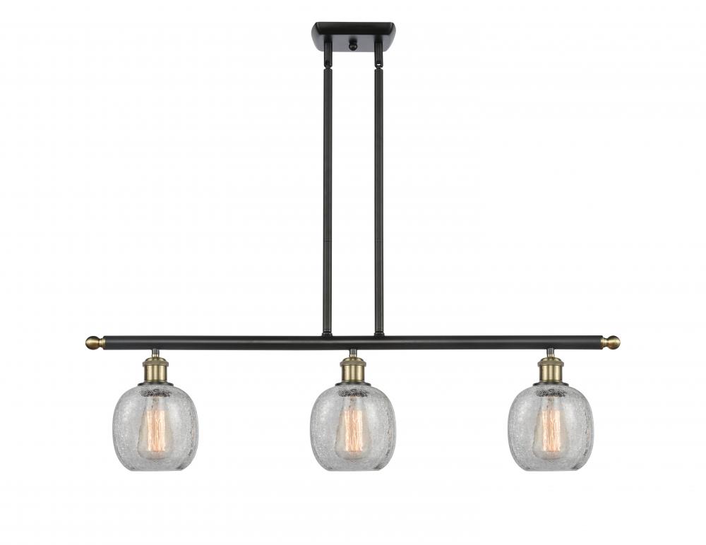 Belfast - 3 Light - 36 inch - Black Antique Brass - Cord hung - Island Light