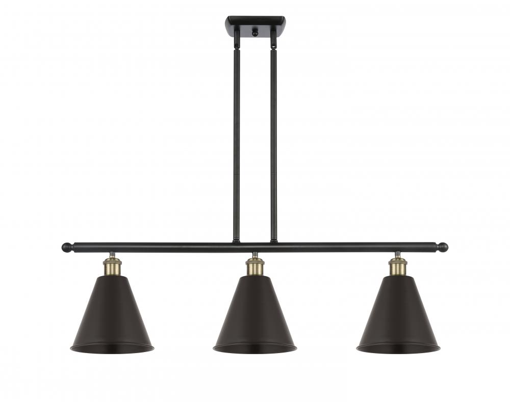 Berkshire - 3 Light - 36 inch - Black Antique Brass - Cord hung - Island Light