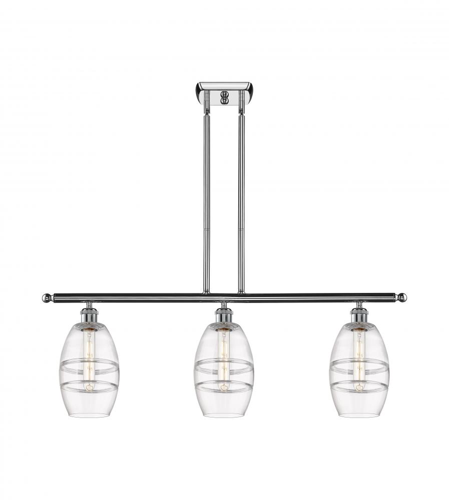 Vaz - 3 Light - 36 inch - Polished Chrome - Cord hung - Island Light