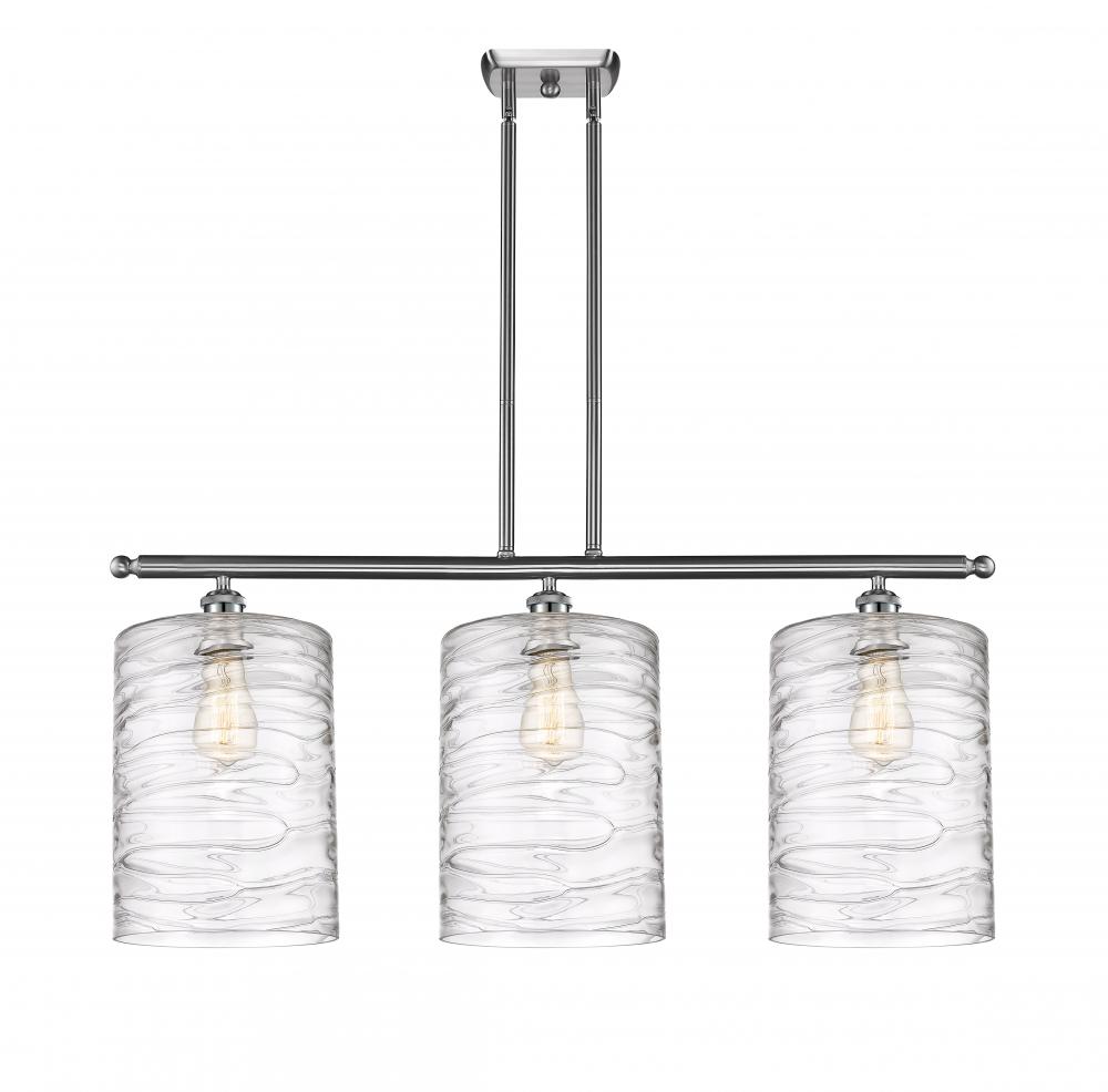 Cobbleskill - 3 Light - 36 inch - Brushed Satin Nickel - Cord hung - Island Light