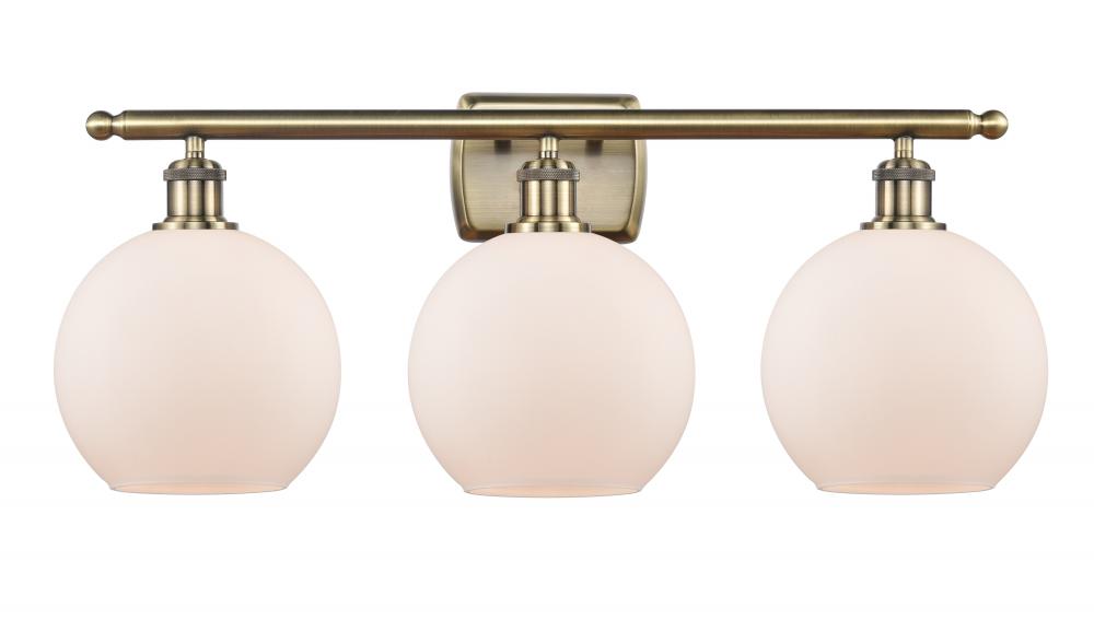 Athens - 3 Light - 28 inch - Antique Brass - Bath Vanity Light