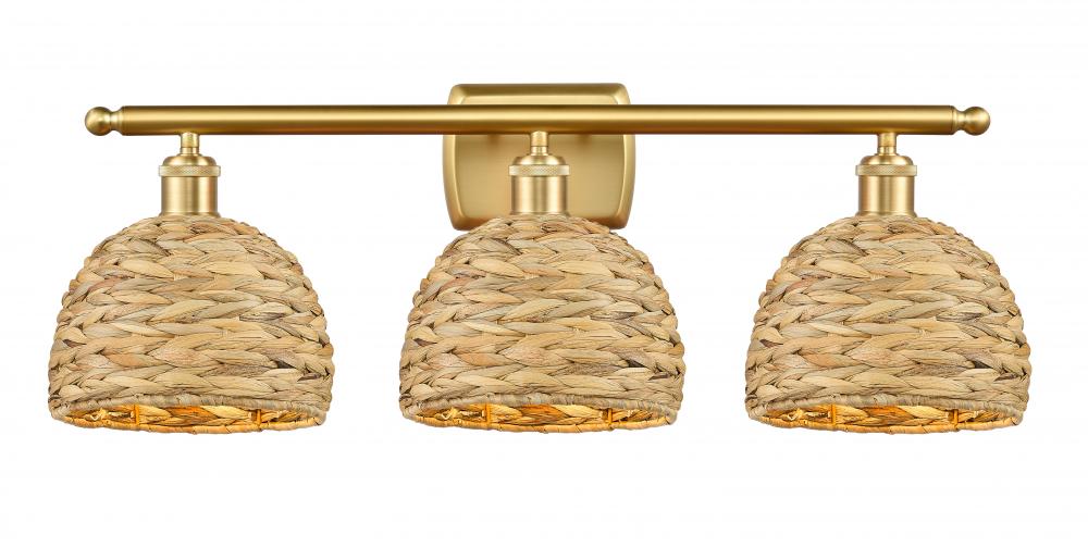 Rattan vanity store light