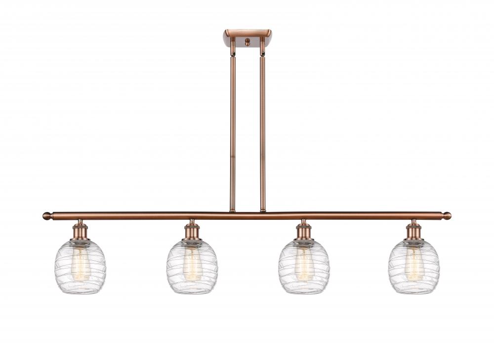 Belfast - 4 Light - 48 inch - Antique Copper - Cord hung - Island Light