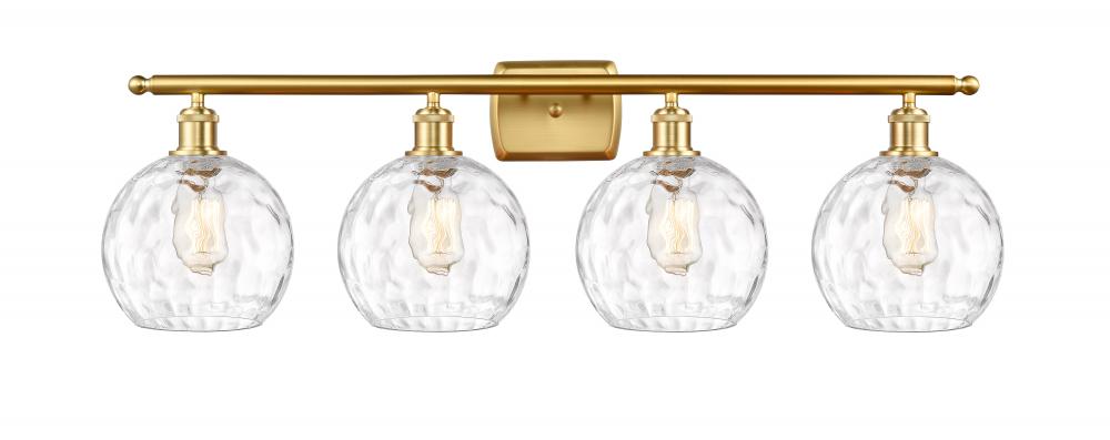 Athens Water Glass - 4 Light - 38 inch - Satin Gold - Bath Vanity Light