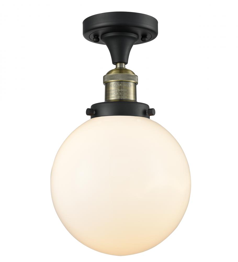 Beacon - 1 Light - 8 inch - Black Antique Brass - Semi-Flush Mount