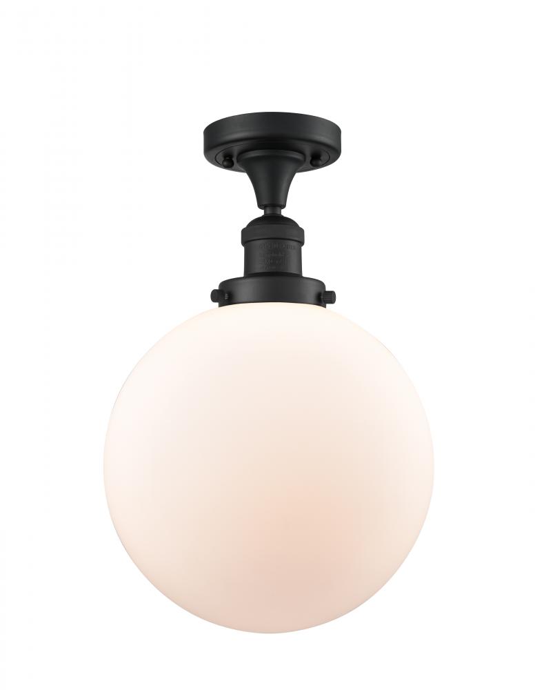 Beacon - 1 Light - 10 inch - Matte Black - Semi-Flush Mount