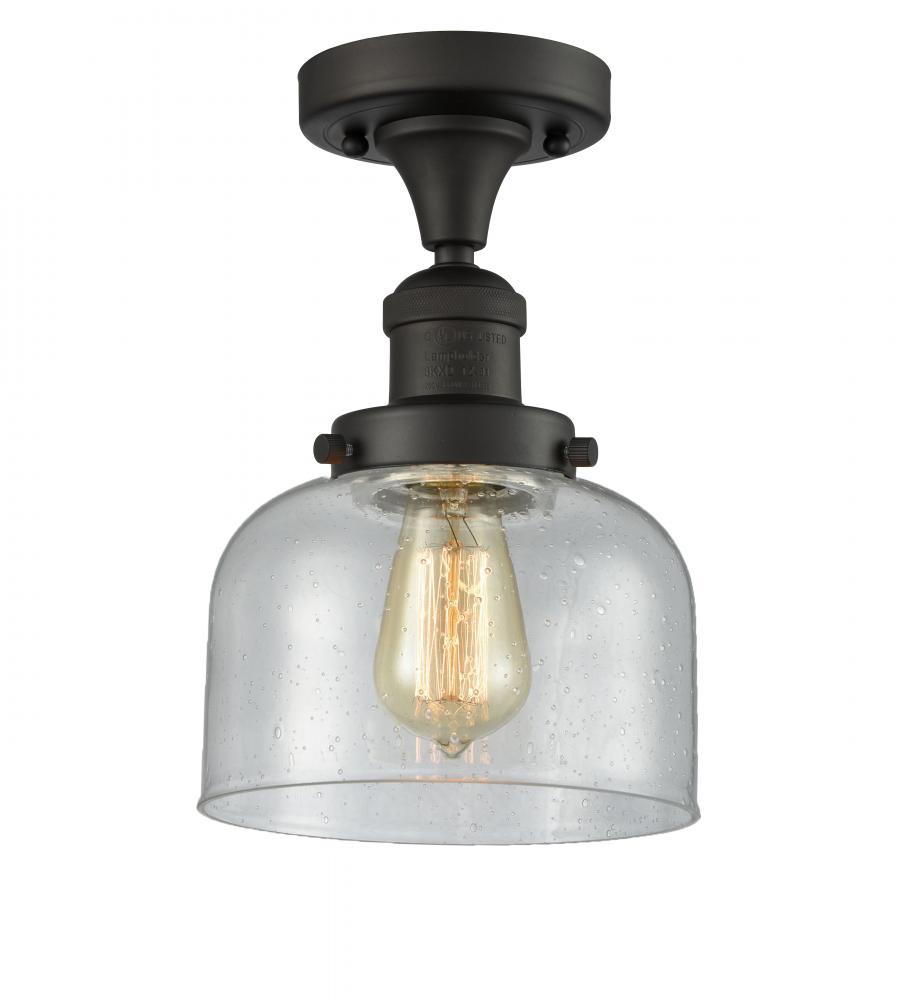 Bell - 1 Light - 8 inch - Oil Rubbed Bronze - Semi-Flush Mount