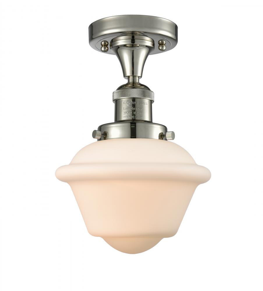 Oxford - 1 Light - 8 inch - Polished Nickel - Semi-Flush Mount