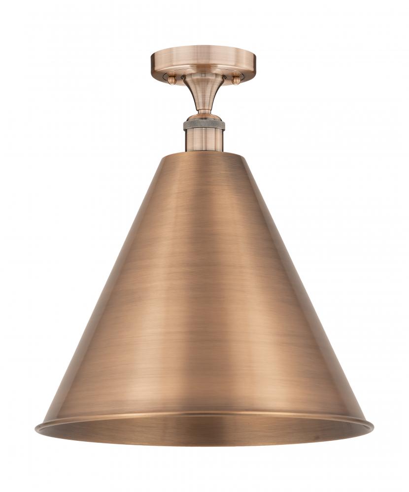 Berkshire - 1 Light - 16 inch - Antique Copper - Semi-Flush Mount