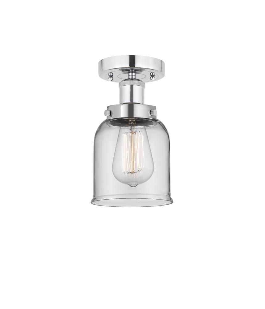 Bell - 1 Light - 5 inch - Polished Chrome - Semi-Flush Mount