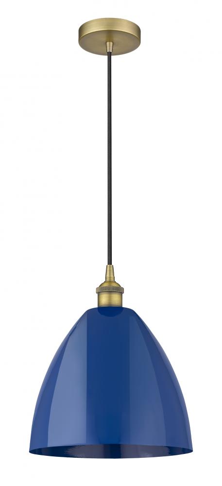 Plymouth - 1 Light - 12 inch - Brushed Brass - Cord hung - Mini Pendant