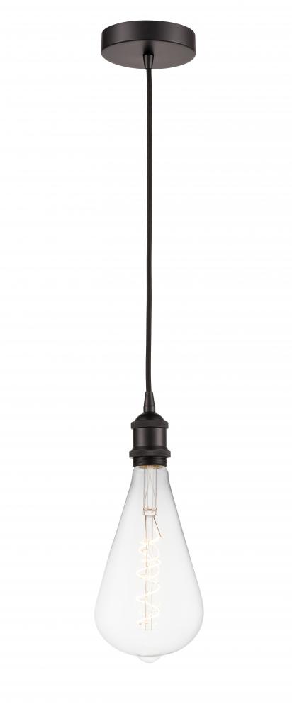 Edison - 1 Light - 6 inch - Oil Rubbed Bronze - Cord hung - Mini Pendant