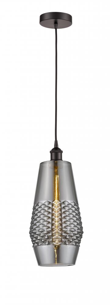 Windham - 1 Light - 7 inch - Oil Rubbed Bronze - Cord hung - Mini Pendant