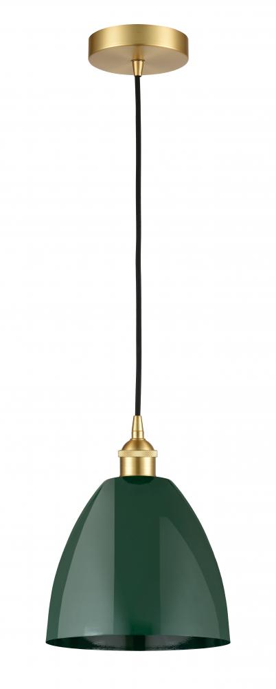 Plymouth - 1 Light - 9 inch - Satin Gold - Cord hung - Mini Pendant