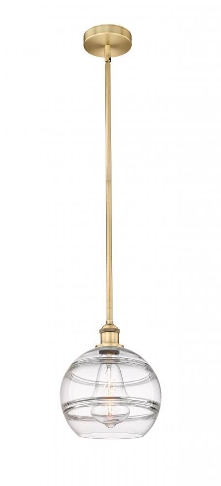 Rochester - 1 Light - 10 inch - Brushed Brass - Cord hung - Mini Pendant