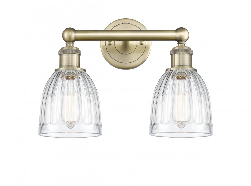 Brookfield - 2 Light - 15 inch - Antique Brass - Bath Vanity Light