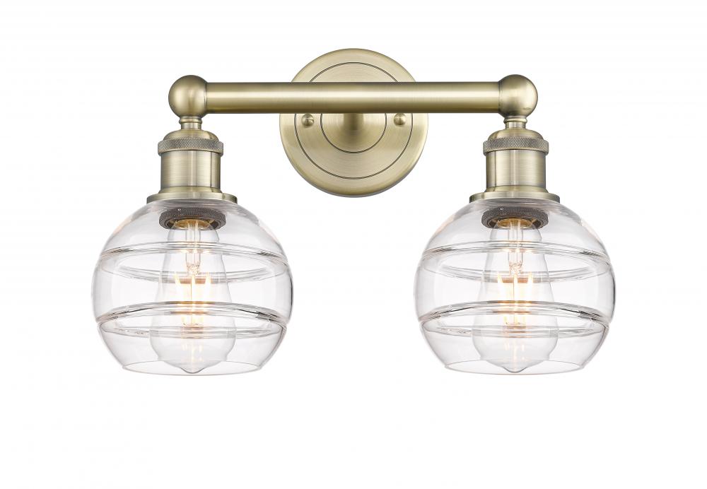 Rochester - 2 Light - 15 inch - Antique Brass - Bath Vanity Light