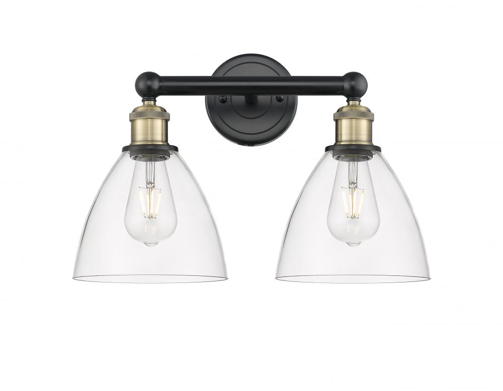 Bristol - 2 Light - 17 inch - Black Antique Brass - Bath Vanity Light