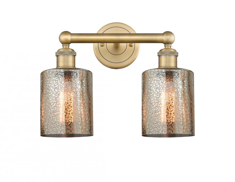 Cobbleskill - 2 Light - 14 inch - Brushed Brass - Bath Vanity Light