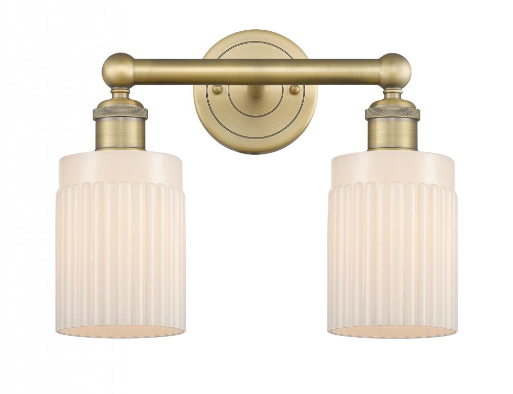 Hadley - 2 Light - 14 inch - Brushed Brass - Bath Vanity Light