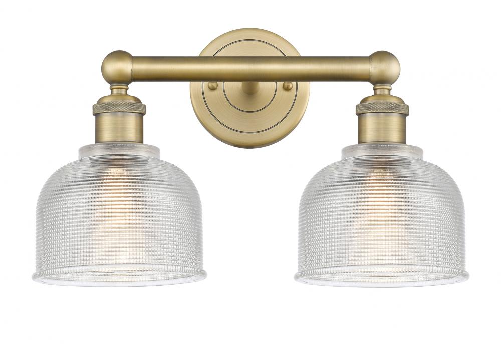 Dayton - 2 Light - 15 inch - Brushed Brass - Bath Vanity Light