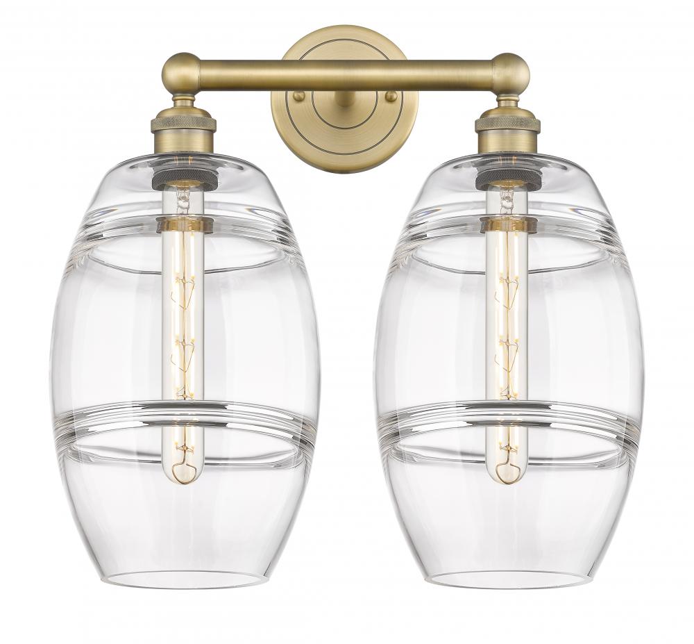 Vaz - 2 Light - 17 inch - Brushed Brass - Bath Vanity Light