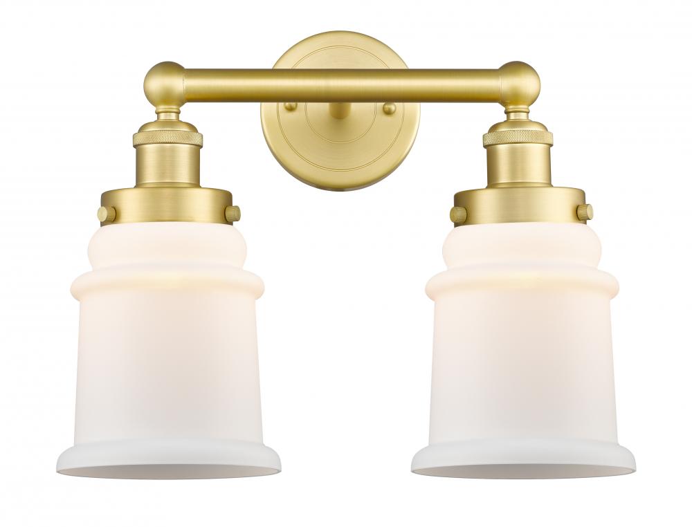 Canton - 2 Light - 15 inch - Satin Gold - Bath Vanity Light