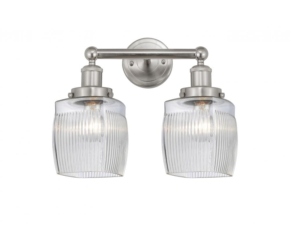 Colton - 2 Light - 15 inch - Brushed Satin Nickel - Bath Vanity Light