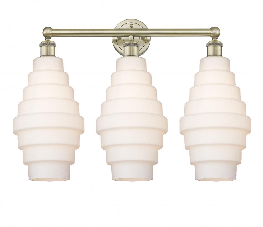 Cascade - 3 Light - 26 inch - Antique Brass - Bath Vanity Light