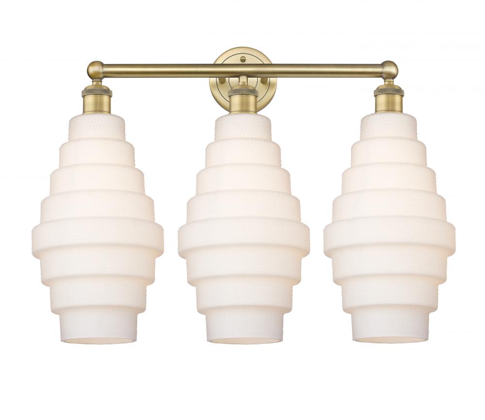 Cascade - 3 Light - 26 inch - Brushed Brass - Bath Vanity Light