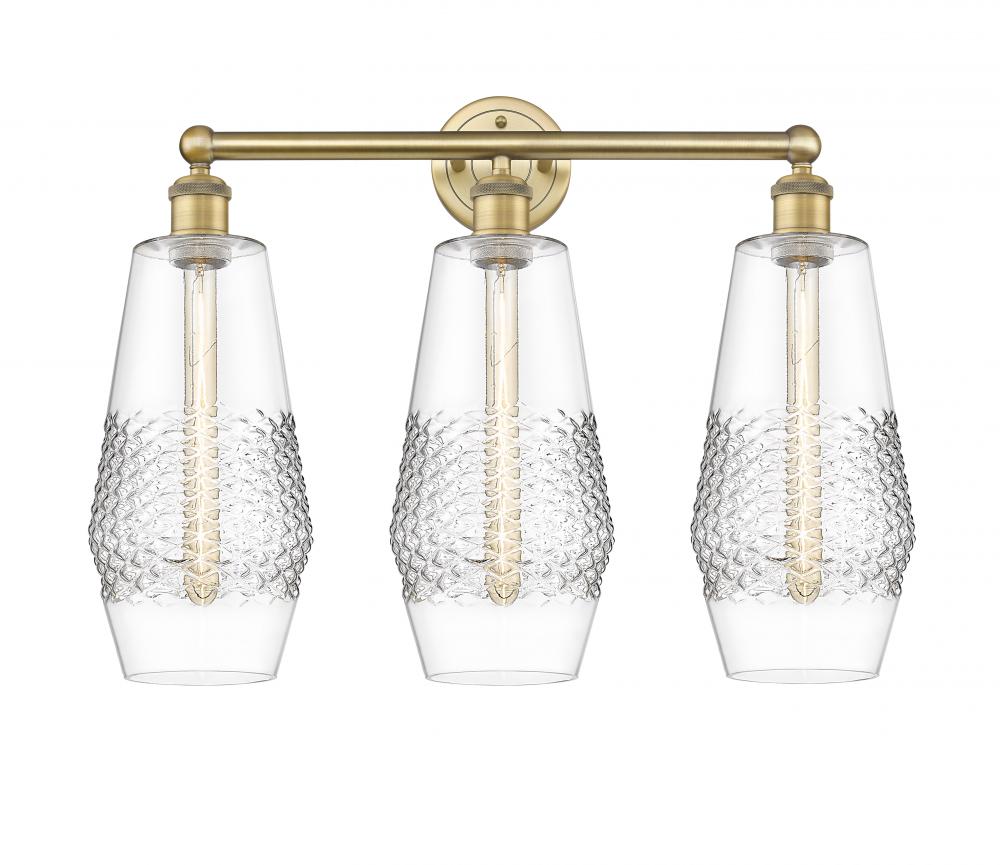 Windham - 3 Light - 25 inch - Brushed Brass - Bath Vanity Light