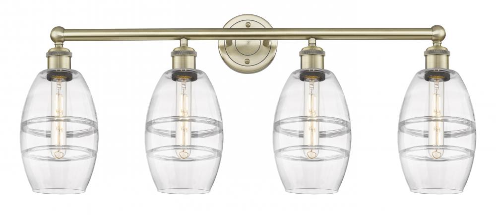 Vaz - 4 Light - 33 inch - Antique Brass - Bath Vanity Light