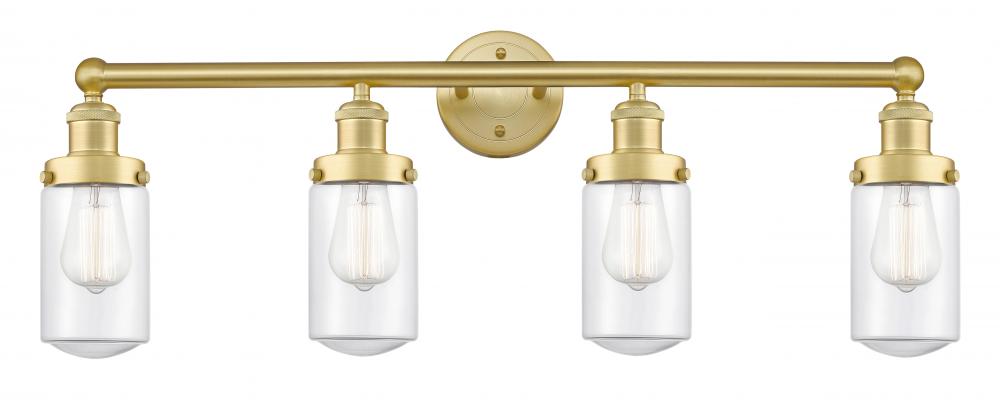 Dover - 4 Light - 32 inch - Satin Gold - Bath Vanity Light