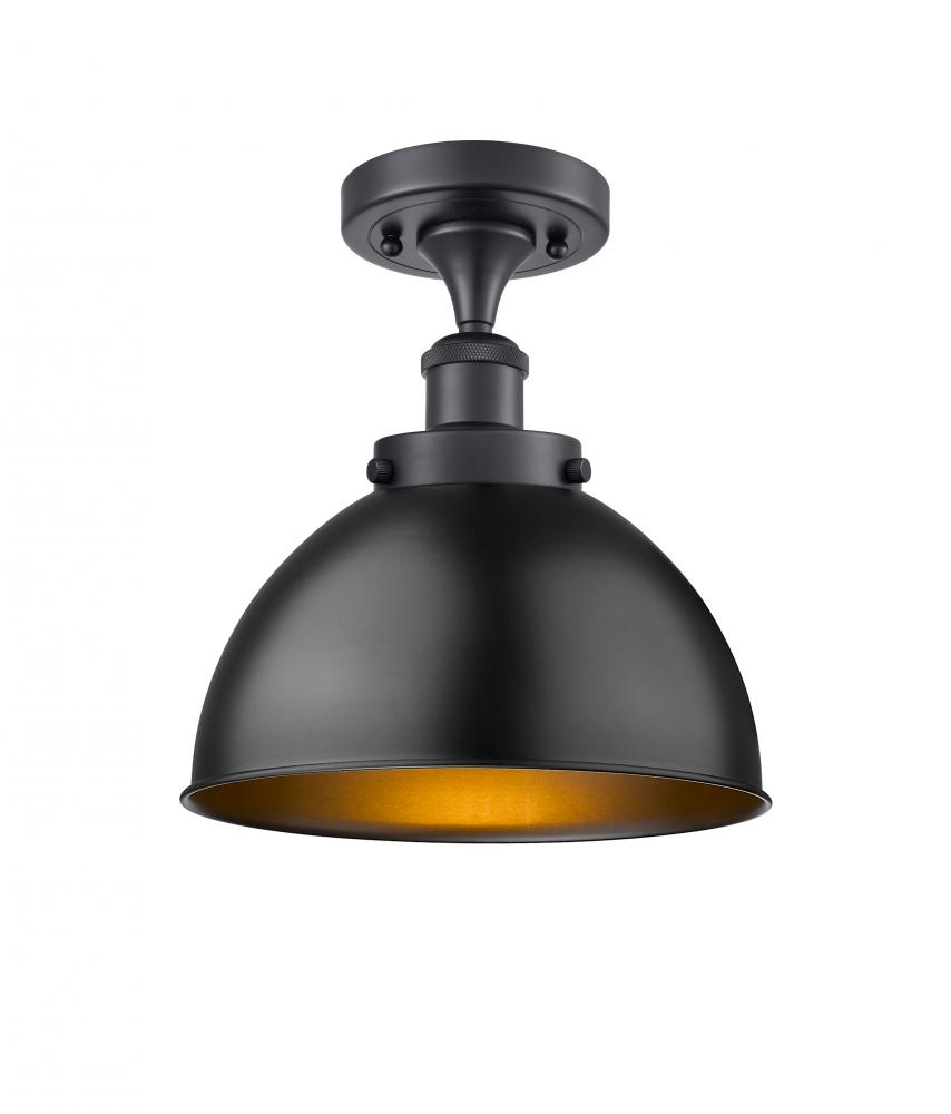 Derby - 1 Light - 10 inch - Matte Black - Semi-Flush Mount