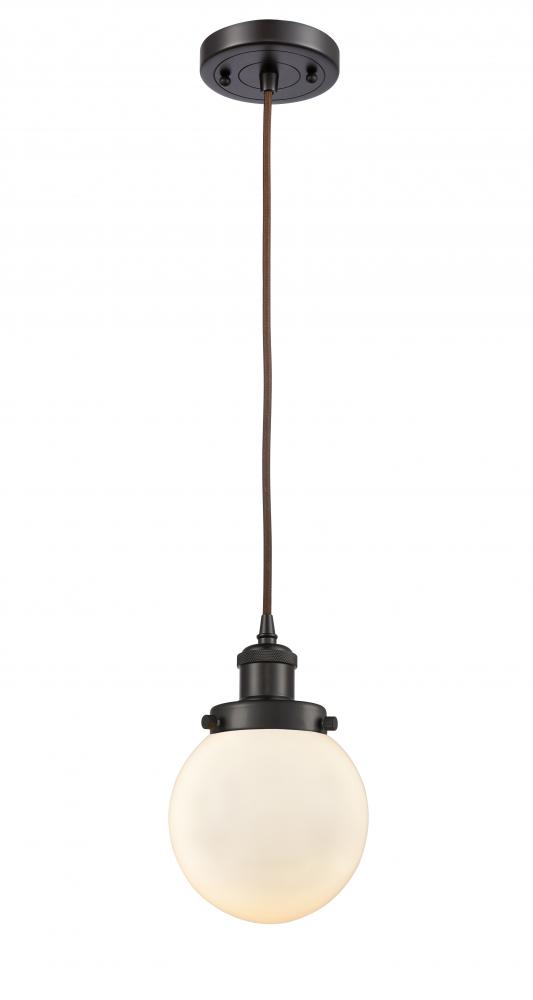 Beacon - 1 Light - 6 inch - Oil Rubbed Bronze - Cord hung - Mini Pendant