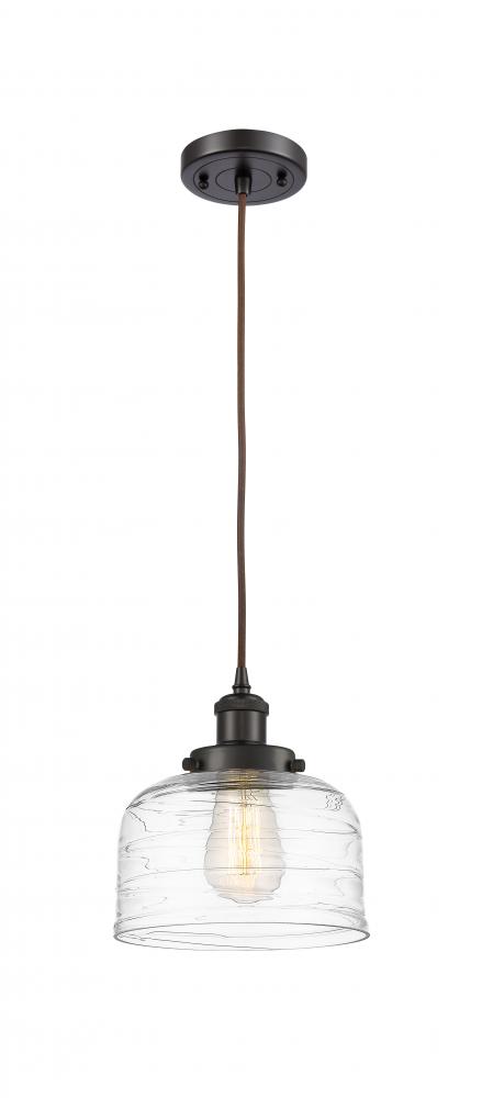 Bell - 1 Light - 8 inch - Oil Rubbed Bronze - Cord hung - Mini Pendant