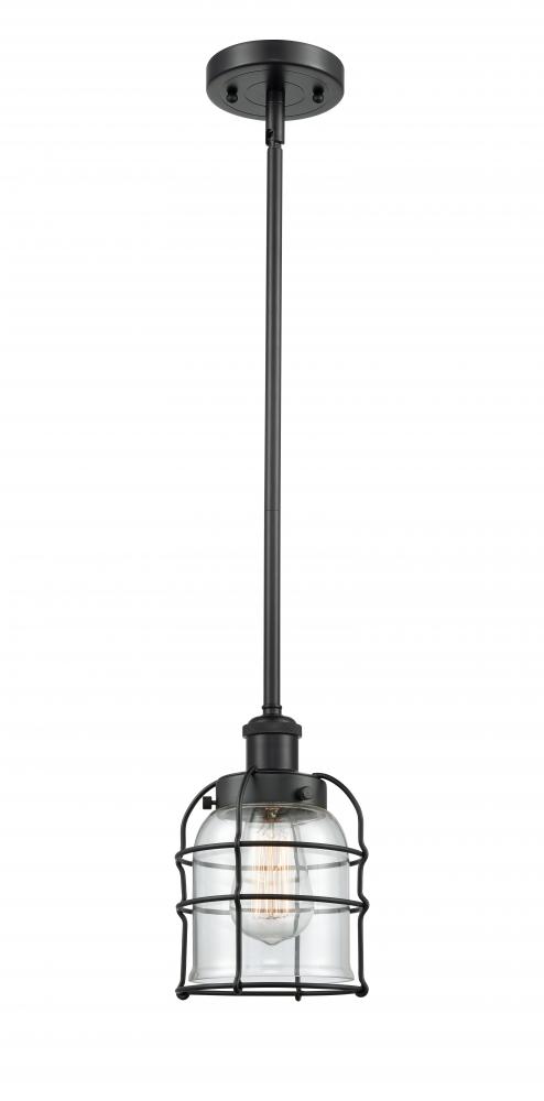 Bell Cage - 1 Light - 5 inch - Matte Black - Mini Pendant