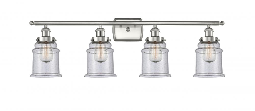 Canton - 4 Light - 36 inch - Brushed Satin Nickel - Bath Vanity Light