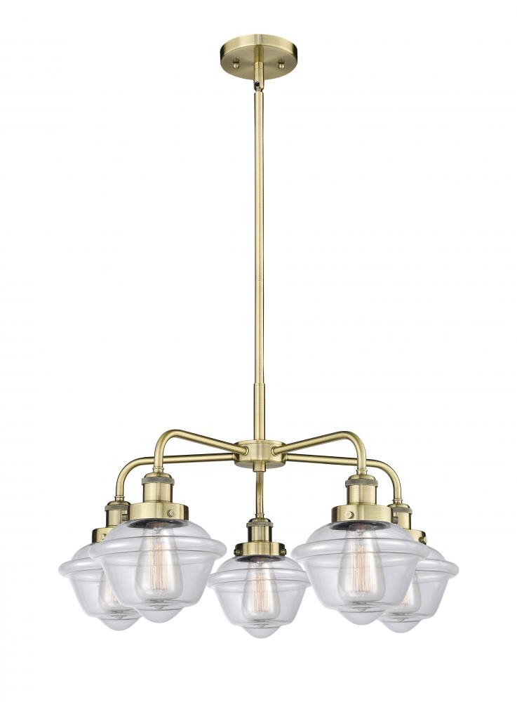 Oxford - 5 Light - 26 inch - Antique Brass - Chandelier